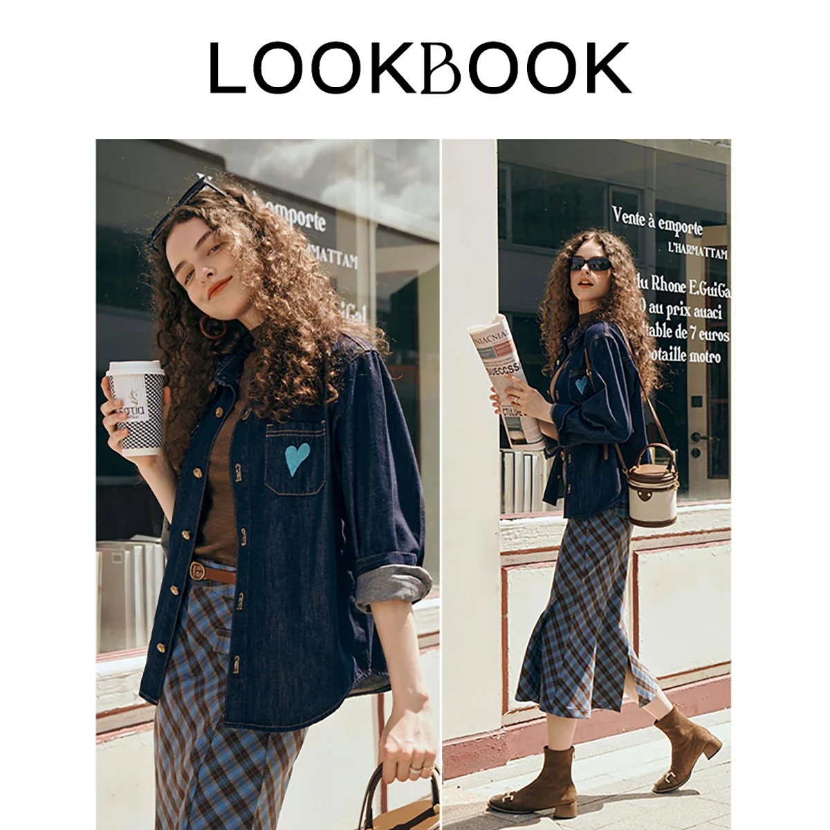 OLrain femme Denim chemises automne 2025 nouvelle chemise Vintage veste pur coton décontracté à manches longues femme chemise et chemisier O57QC85500