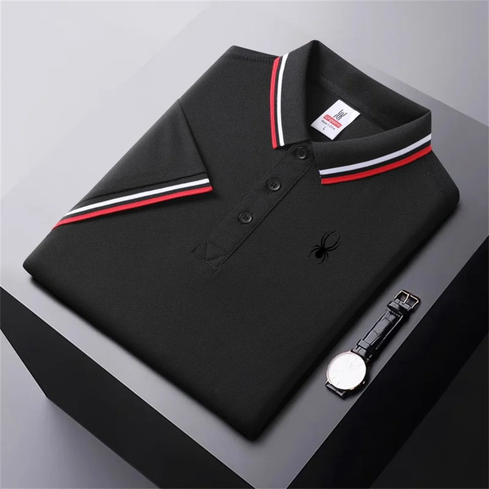 POLO traspirante ad asciugatura rapida estiva da uomo di alta qualità sport all\'aria aperta top da uomo business casual fashion streetwear da uomo