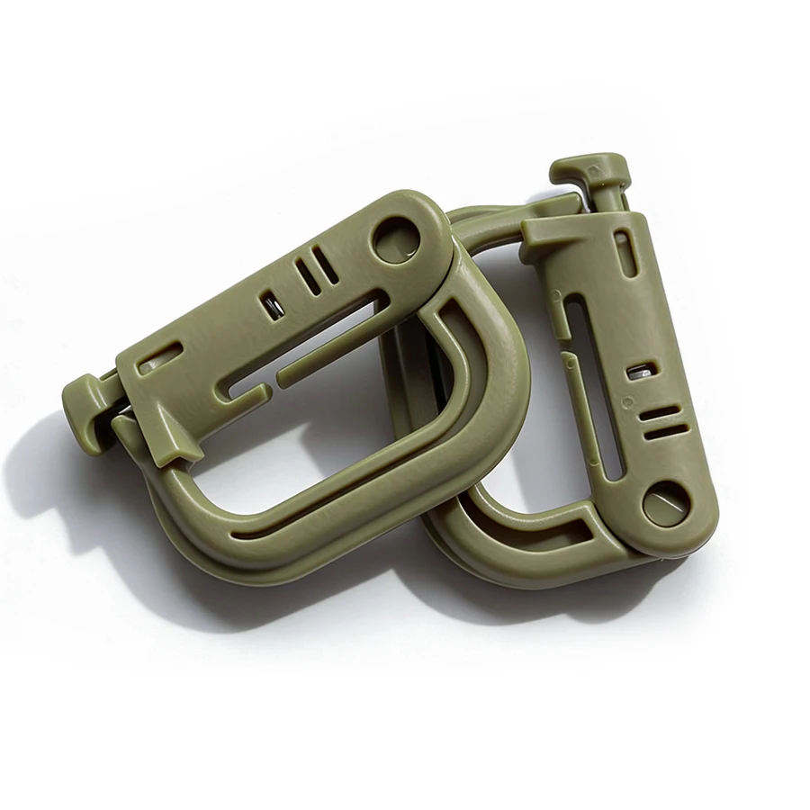 Plastic buckle D-ring clip Molle webbing backpack buckle, outdoor hiking and climbing multifunctional equipment