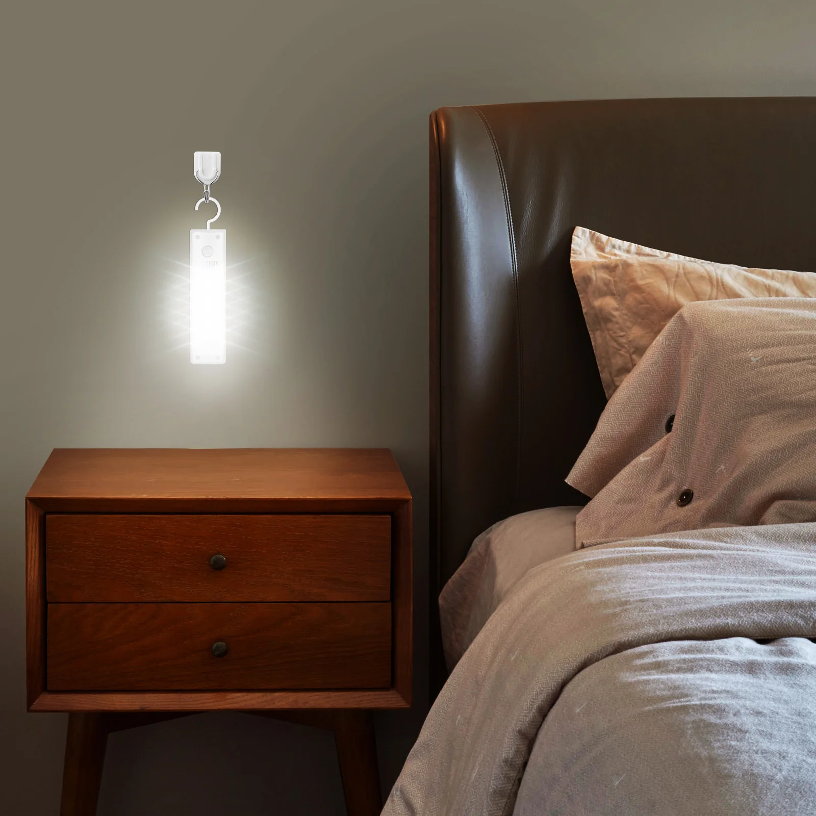 

1 pc Led Closet Lamp Human Body Induction Night Light Bedroom Wall Sensor Lamp Stair Walkway Light Easy Install White
