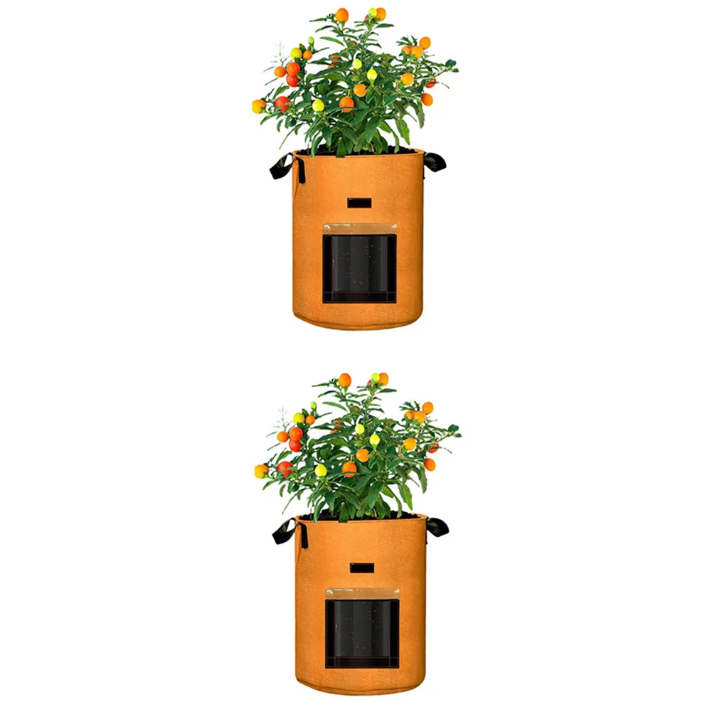 Grow Bags For Potatoes & Vegetables, Air-Pruning Felt Planters With Side Handles, Space-Saving Gardening Containers