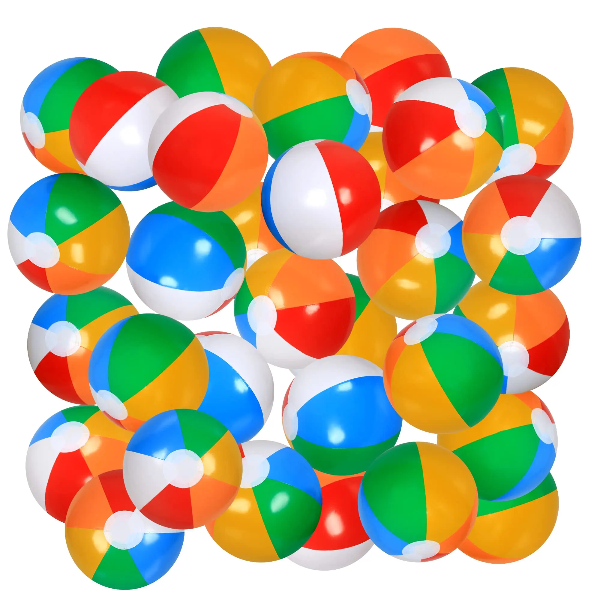 5/10/15/30 Beach Balls Bulk, Inflatable Pool Toys Beach Toys for Beach Balls for Summer Water Games