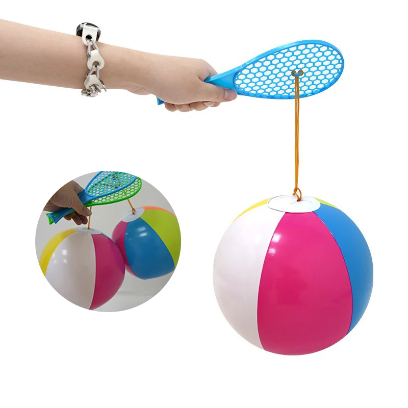 1 Set Kids Bouncing Ball Toy Colorful Inflatable Balloons Reaction Training Interactive Outdoor Sport Toys Fun Stress Relief Gift