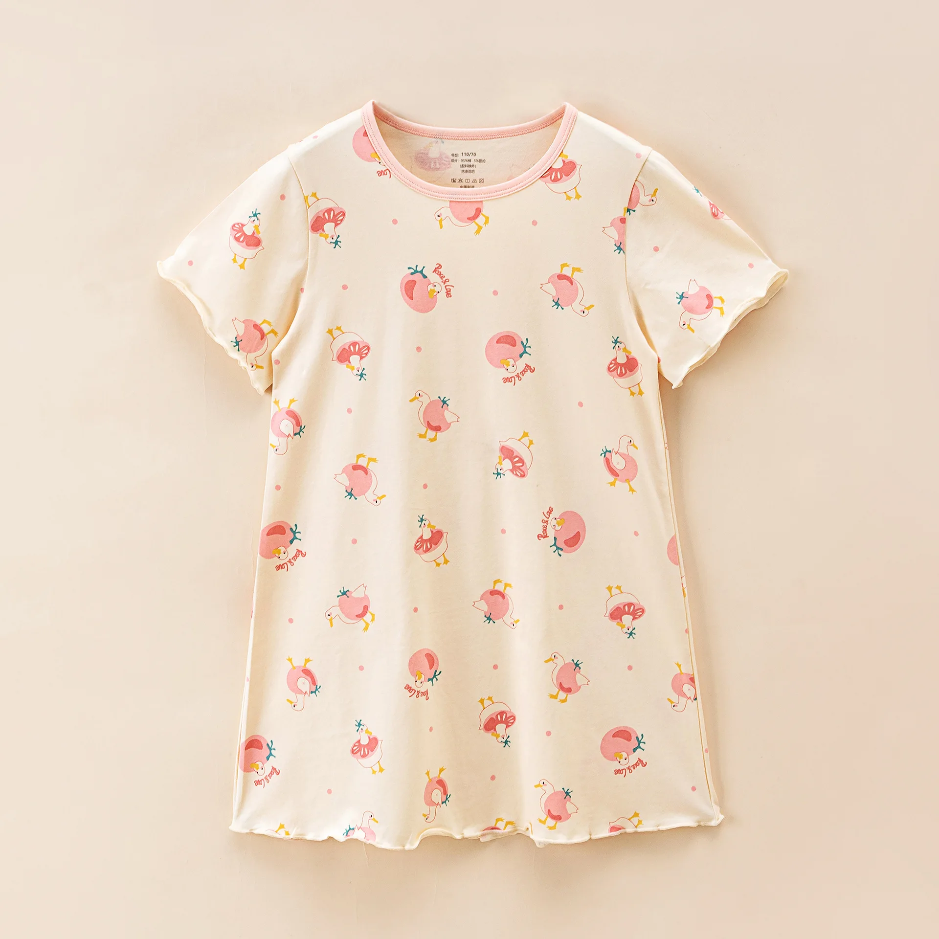 new delivery children clothes baby cartoon summer short sleeve pajama Nightdress 95%cotton soft home clothes students 100-150