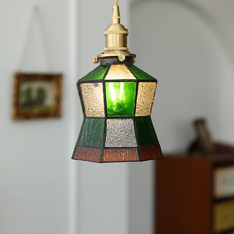 Art House Japanese Vintage Chandelier Restaurant Nostalgic Bedroom Bedside French Pastoral Stained