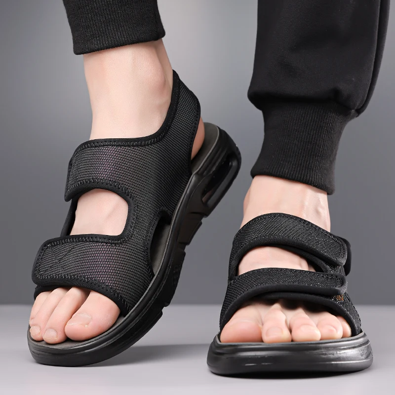 

2025 мужские летние весенние нескользящие водонепроницаемые пляжные тапочки для душа и бассейна с толстой мягкой подошвой для облегчения боли