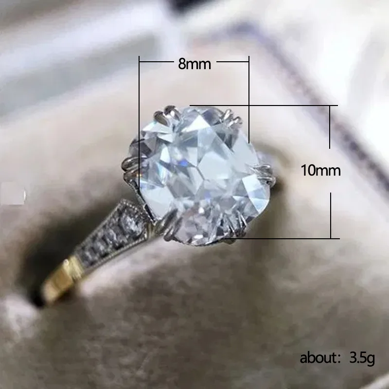 Huitan Fancy Two Tone Design Women\'s Rings High Quality Proposal Engagement Rings Wedding Anniversary Love Gift Fashion Jewelry