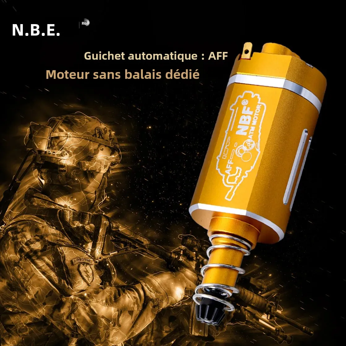 NBF AFF moteur Wargame Airsoft Mosfet ATM dédié sans brosse AEG moteur couple élevé pour boule d'eau électrique balle jouet boîte de vitesses V2
