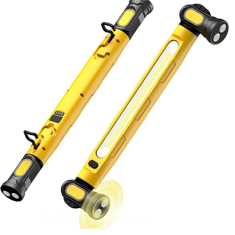 B62B-Under Hood Work Light Bar With Hooks, 3000LM LED Magnetic Rechargeable Light For Mechanic/Car Repairing