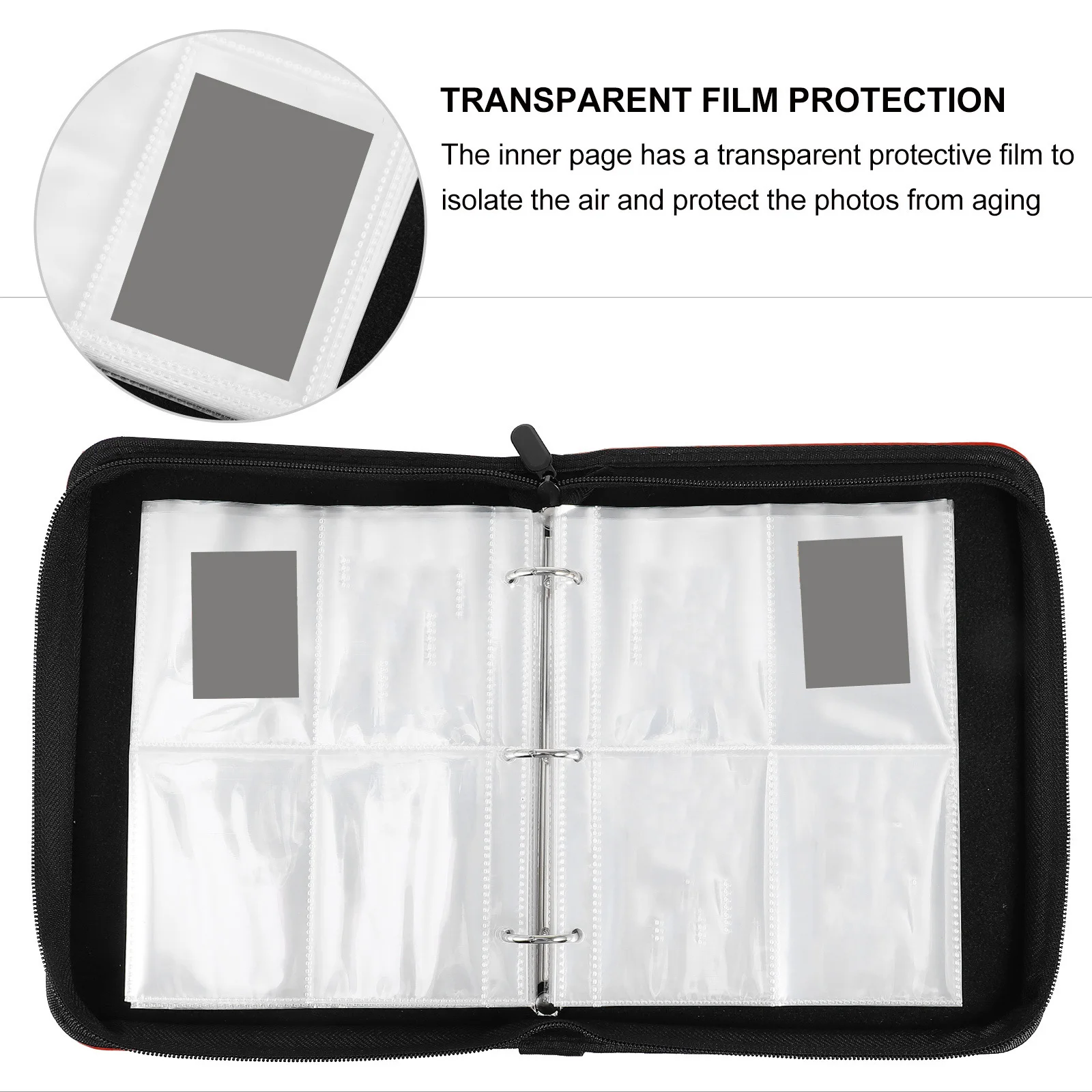 

1Pcs Card Organizer Binder Album Super Sturdy Clear Trading Cards Sleeves Protector Pages for Coupon Sticker Collection