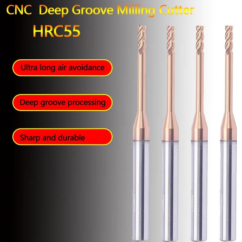 55 Degrees Four-Blade 2-Blade Deep Groove Flat Knife Carbide Tungsten Steel Milling Cutter Electrode Graphite Cutting