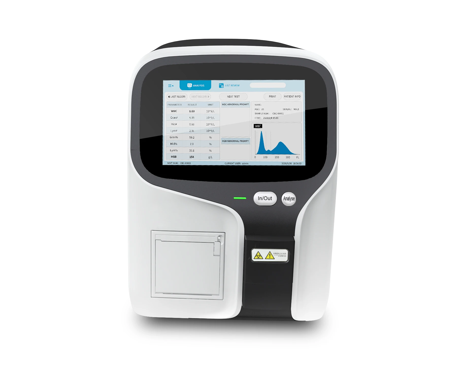 

3 part / Analyzer Lab hospital clinic Analyzer