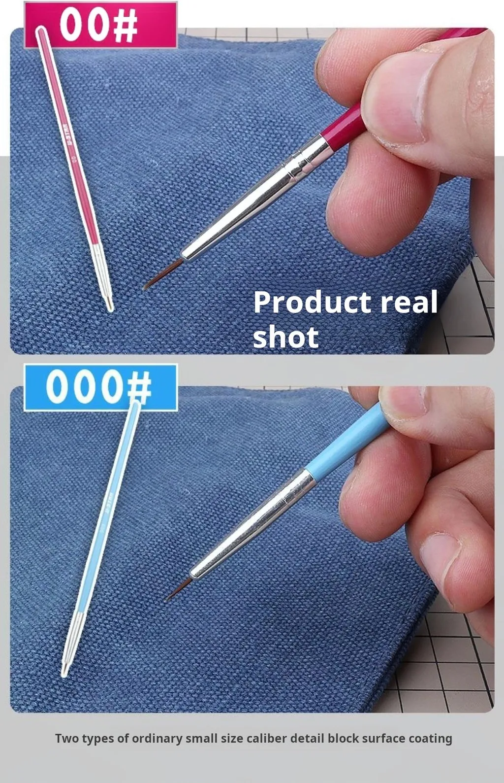 Ustar 90026 Pennello a punta extra fine per modello in miniatura Hobby Craft Sci-Fi Doll Precision Detailing Acrilico Acquerello Artista
