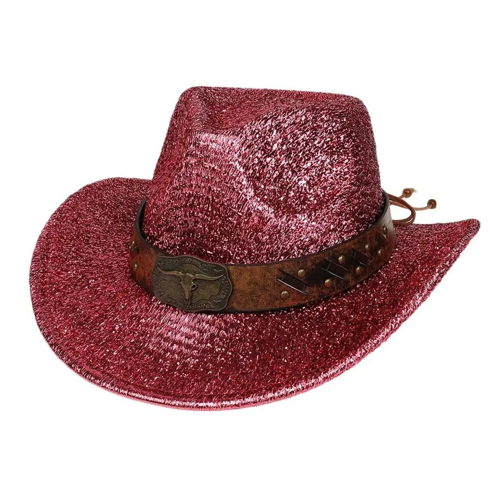 Funny Gold Halloween Hat Western Denim Fancy Cowgirl Cowboy Hats Party Holiday Masquerade Cap