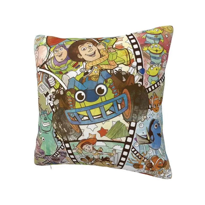 Custom Toy Story Collage Throw Pillow Case 45*45cm Decor Home Cushion Cover Soft Polyester Pillowcase Double-sided Printing