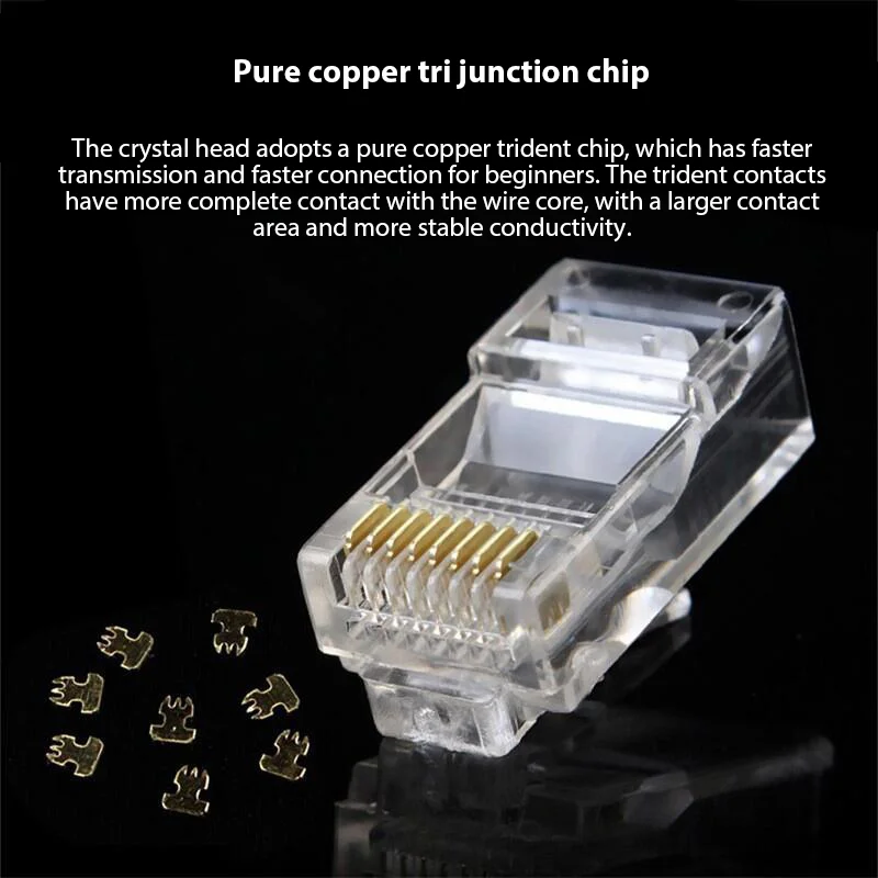 10Pcs Original Excellent Quality Plug LAN Head LAN RJ45 CAT6 LINK Model US 1002  Per Pack Male