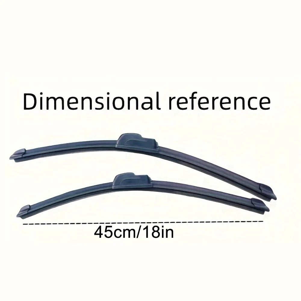 Universal Car Wiper Mute Car Front Windshield Wiper Double Rubber Strip Windscreen Wipers Double Soft Bracketless Frameless 1PC