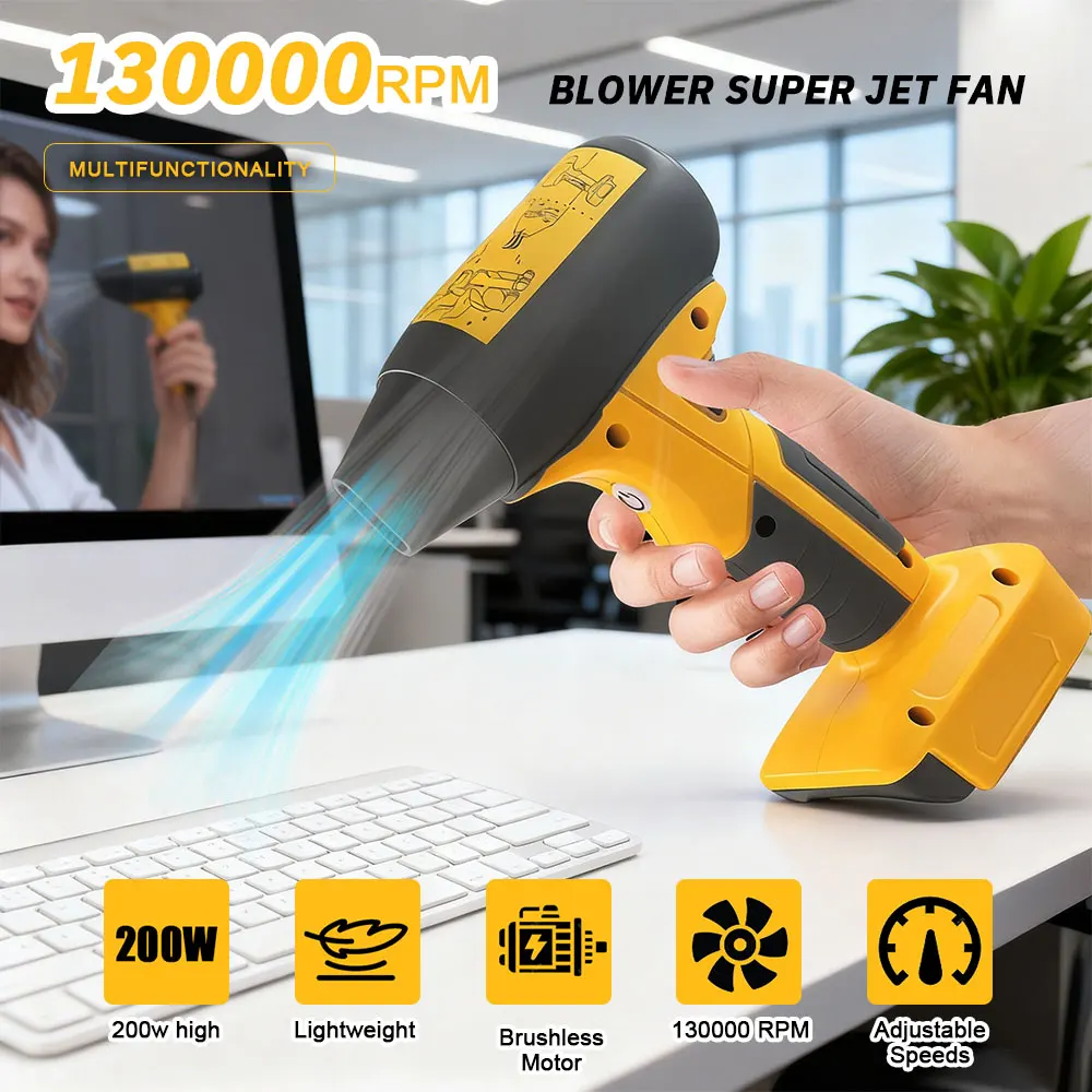 

Мини-турбовентилятор, высокоскоростной бесщеточный двигатель, перезаряжаемый жестокий бытовой воздушный тряпка, компактный портативный инструмент для чистки