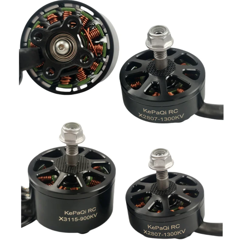KePaQi X2807-1300KV X3115-900kv modelo de aeronave sem escova alimentado por motor de quatro eixos FPV transversal multi-rotor