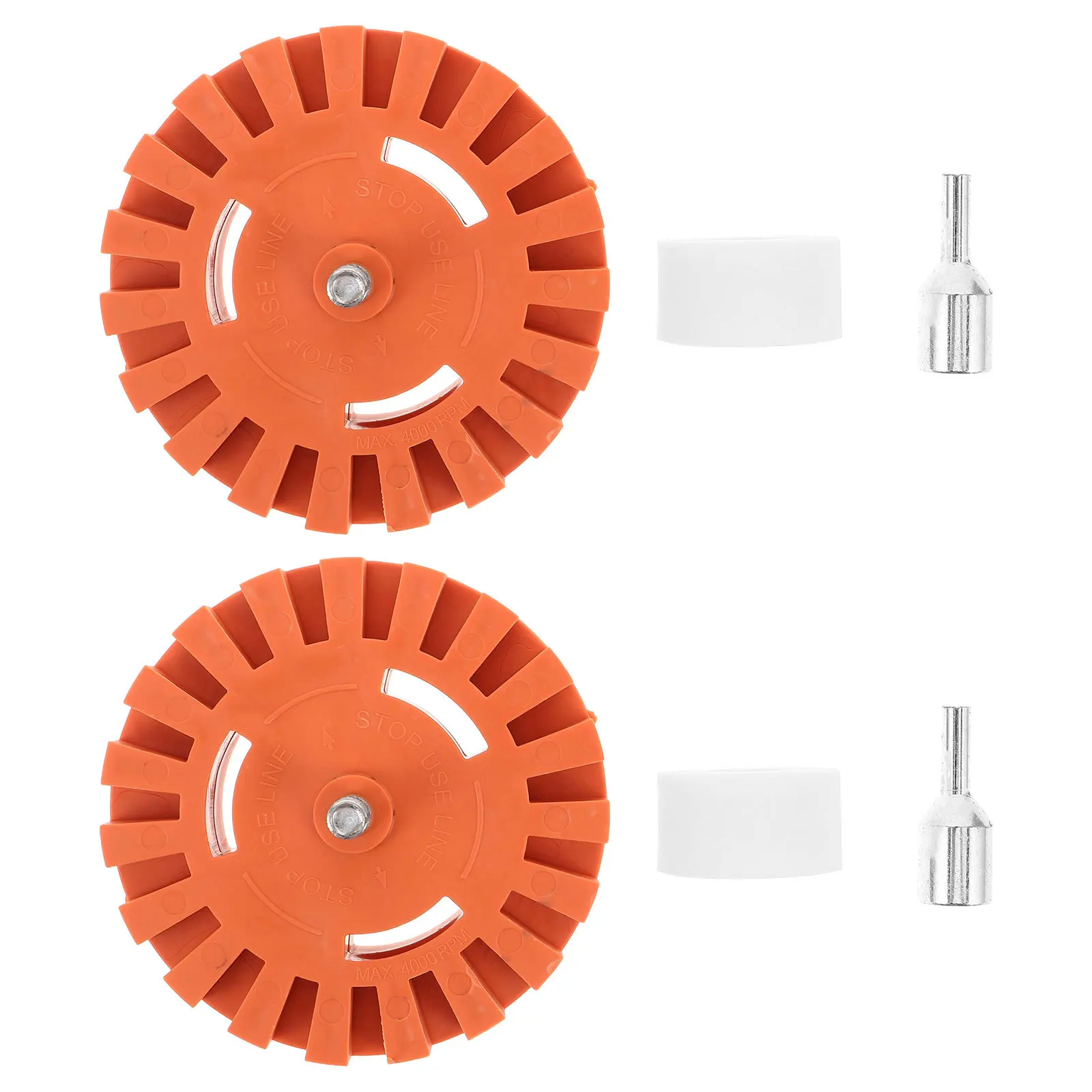 

2pcs 4-Inch Rubber Eraser Wheel For Cars Motorcycles Rvs Adhesive Vinyl Tape Decal Remover Attachment Power Drill Compatible Car