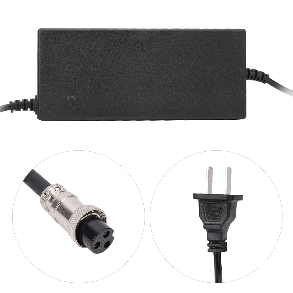 شاحن دراجة سكوتر كهربائي 60 فولت - شاحن بطارية بلاستيكي عالمي محمول 3 أمبير