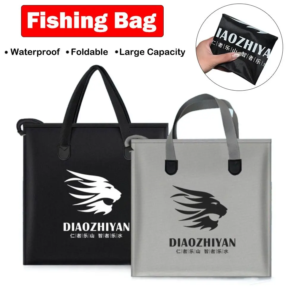 

Outdoor Camping Storage Waterproof Fishing Bag Foldable Oxford Cloth Fishing Water Tank Large Capacity Storage Bag