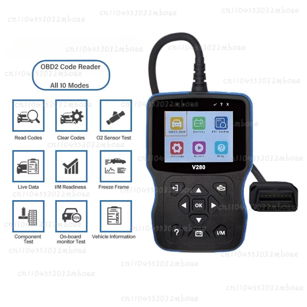 V280 Read Fault Code Data Stream Automotive Diagnostic Detector Read Code Card Chinese Multilingual