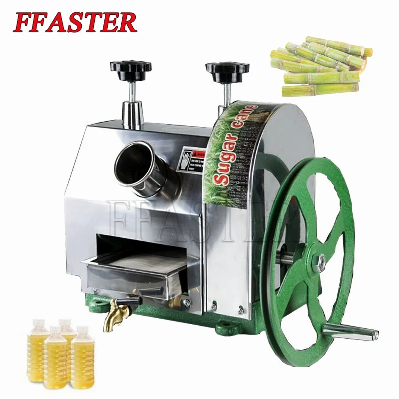 Hand Crank Stainless Steel Sugarcane Machine Manual Sugar Cane Juicer 100% Sugar Cane Juice Machine