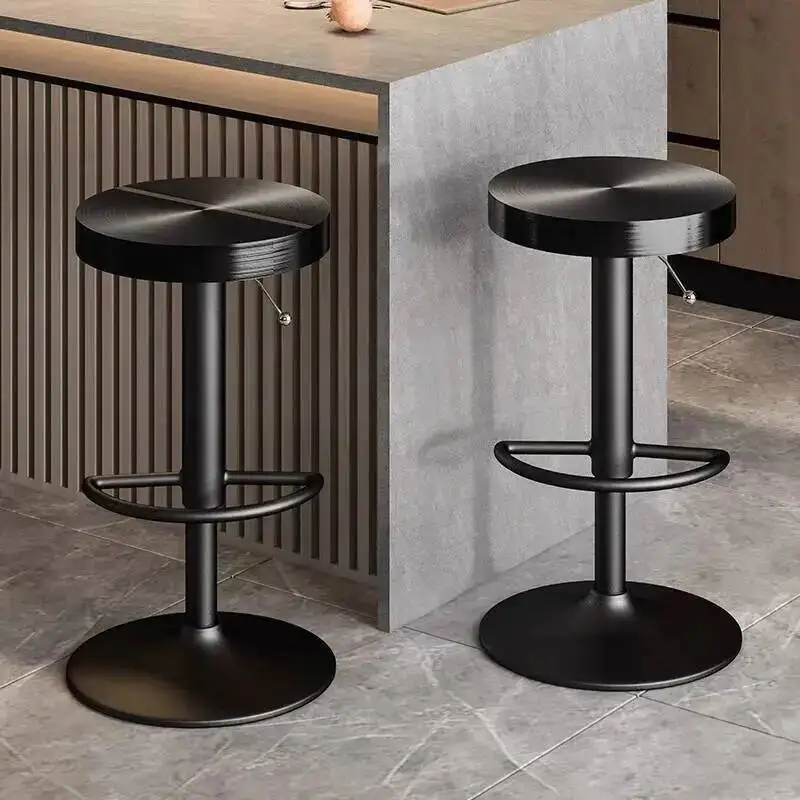 الصلب صالون دي بار Taburetes مكافحة البراز الحد الأدنى استقبال المنزل الكبار في الهواء الطلق الفاخرة بار الفولاذ المقاوم للصدأ كراسي بار الأثاث