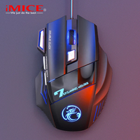 Ergonomic Wired Gaming Mouse 7 Buttons LED 3200 DPI USB Computer Gamer Mouse iMICE X7 Gaming Mouse and mouse pads For PC Laptop
