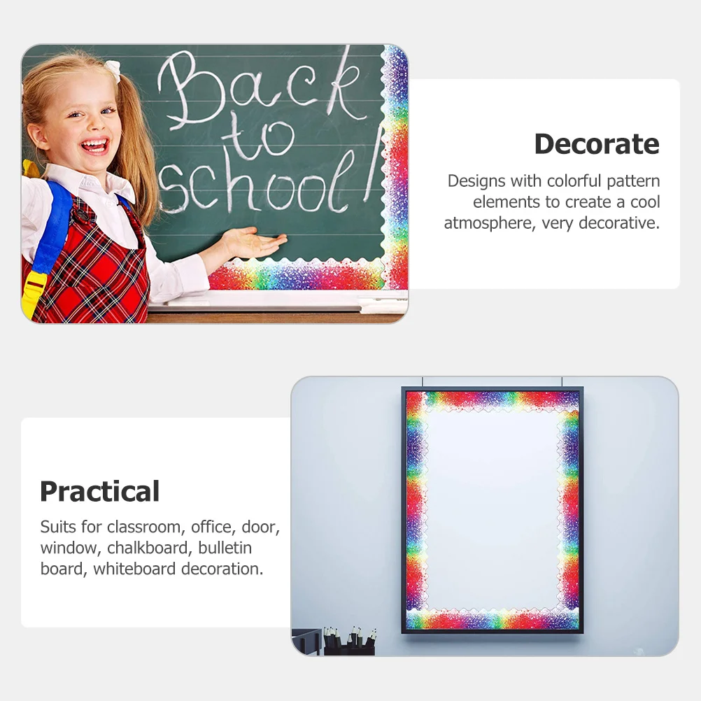 

1 Roll Round Dot Border Paper Colorful Wear-Resistant Bulletin Board Border Trim for Classroom Office Decoration
