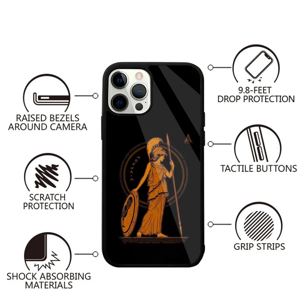 Greek Mythology Athena Phone Case Strong Magnetic For IPhone 15,14,13,Pro,Max,Plus,11,12,Mini For Magsafe Wireless Charging