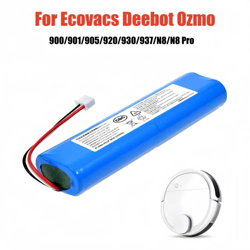 3500mAh Replacement Battery for ECOVACS Deebot Ozmo 900 901 905 930 937 Deebot N5 N8 Li-ION 14.4V Robot Vacuum Cleaner Battery