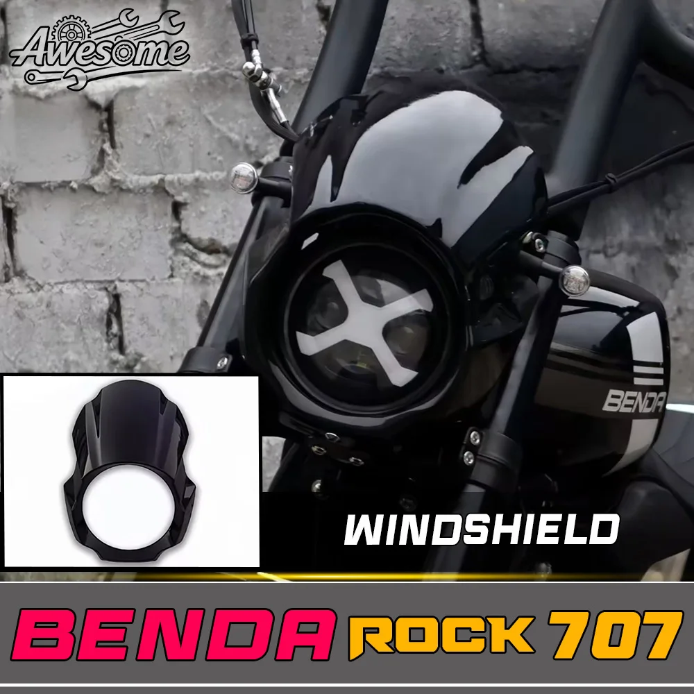 Modified Glossy Black Headlight Fit For BENDA ROCK707 707Ultra 707Pro 707ROCK Ultra707 Pro707