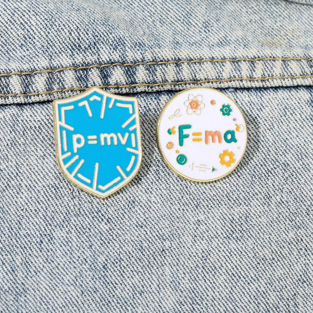 클래식 물리학 임펄스 P=mv 디자인 에나멜 핀 뉴턴의 - Embroidery Simple 리뷰 및 가격