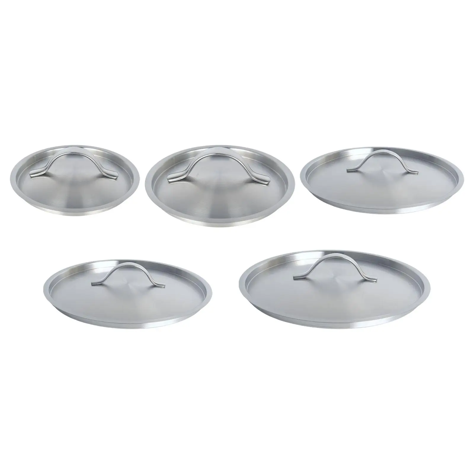 Stainless Steel Pot Lid Replacement Portable Modern Universal Comfortable Handle Heat Resistant Pan Cover for Picnic Barbecue