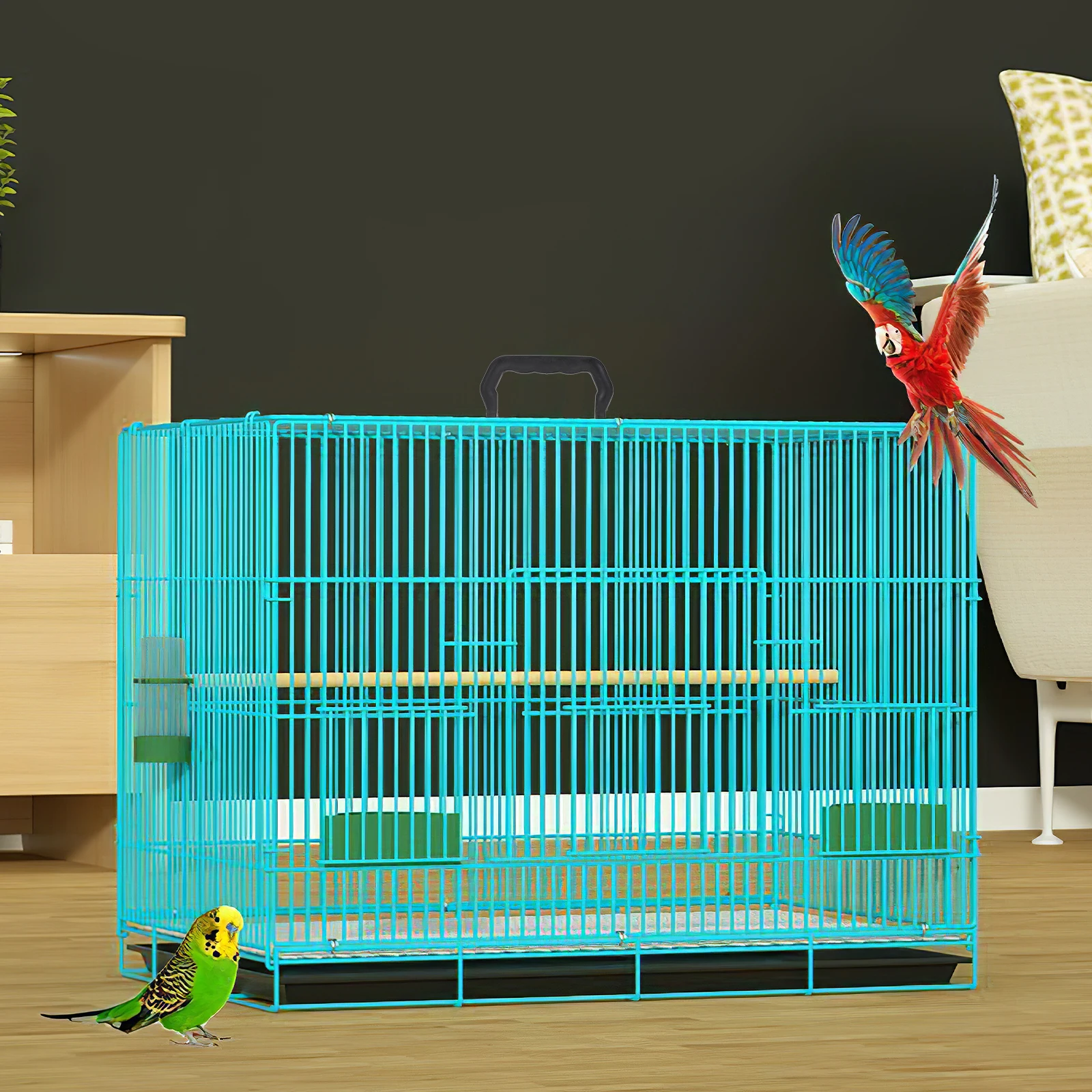 

6pcs Plastic Handles Thickened Pet Handle For Bird Hamster Outdoor Detachable Accessory Lightweight Durable Cage Lifting Handle