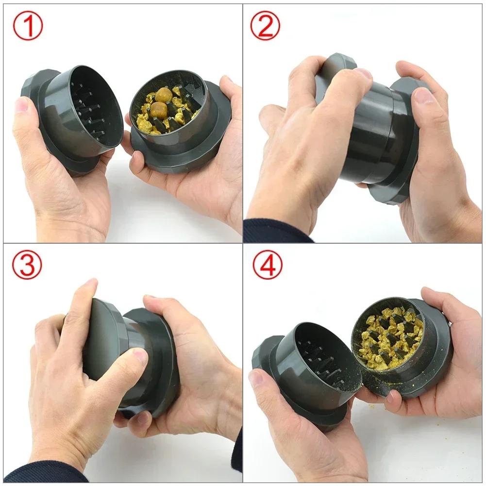 Black Durable Boilie Grinder Bait Crusher Bait Chopper Bait Crusher Boilie Grinder Carp Fishing Fishing Accessories