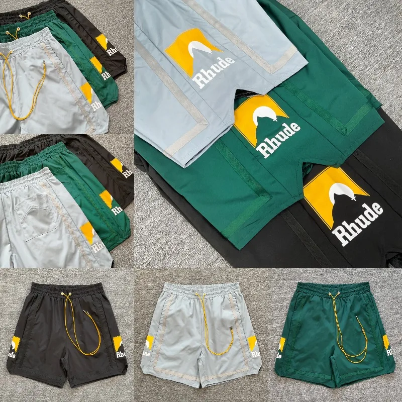 

Streetwear Heavy Fabric Multi-color Trendy Rhude Casual Shorts Loose Breathable Sports Shorts Summer Unisex Style Stock