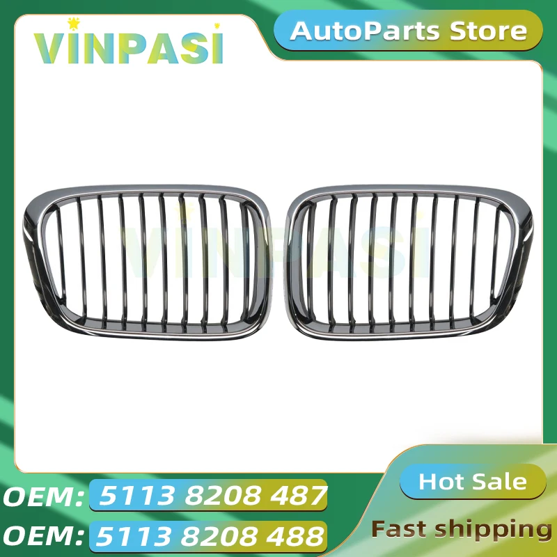 

Grille Assembly Radiator Suitable for BMW 3 Series E46 Grille of Water Tank Kidney Grille Grill 51138208487 51138208488