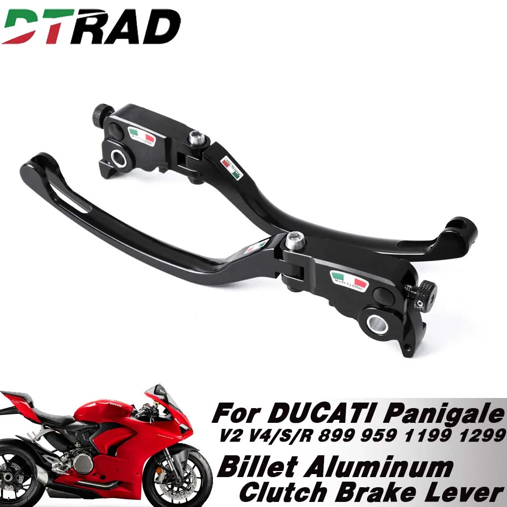 TWM Adjustable Articulated Billet Brake Clutch Lever Racing RCS Folding Handle For DUCATI Panigale V2 V4 899 959 1199 1299