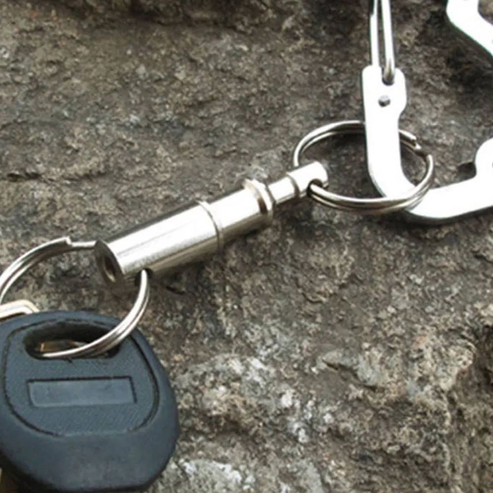 6pcs Detachable Dual Split Keychain, Quick-Release Heavy-Duty Iron Key Holder, Minimalist Metal Clip for Keys