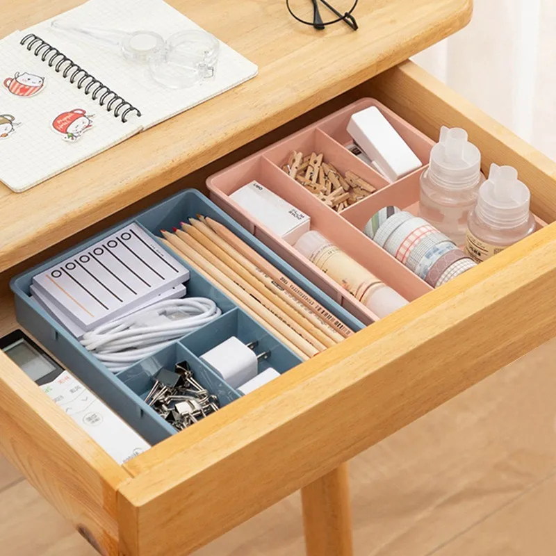 Multi-cell Storage Box Tray Desk Drawer Organizer Desk Sundries Stationery Small Object Classification Drawer Storage Box