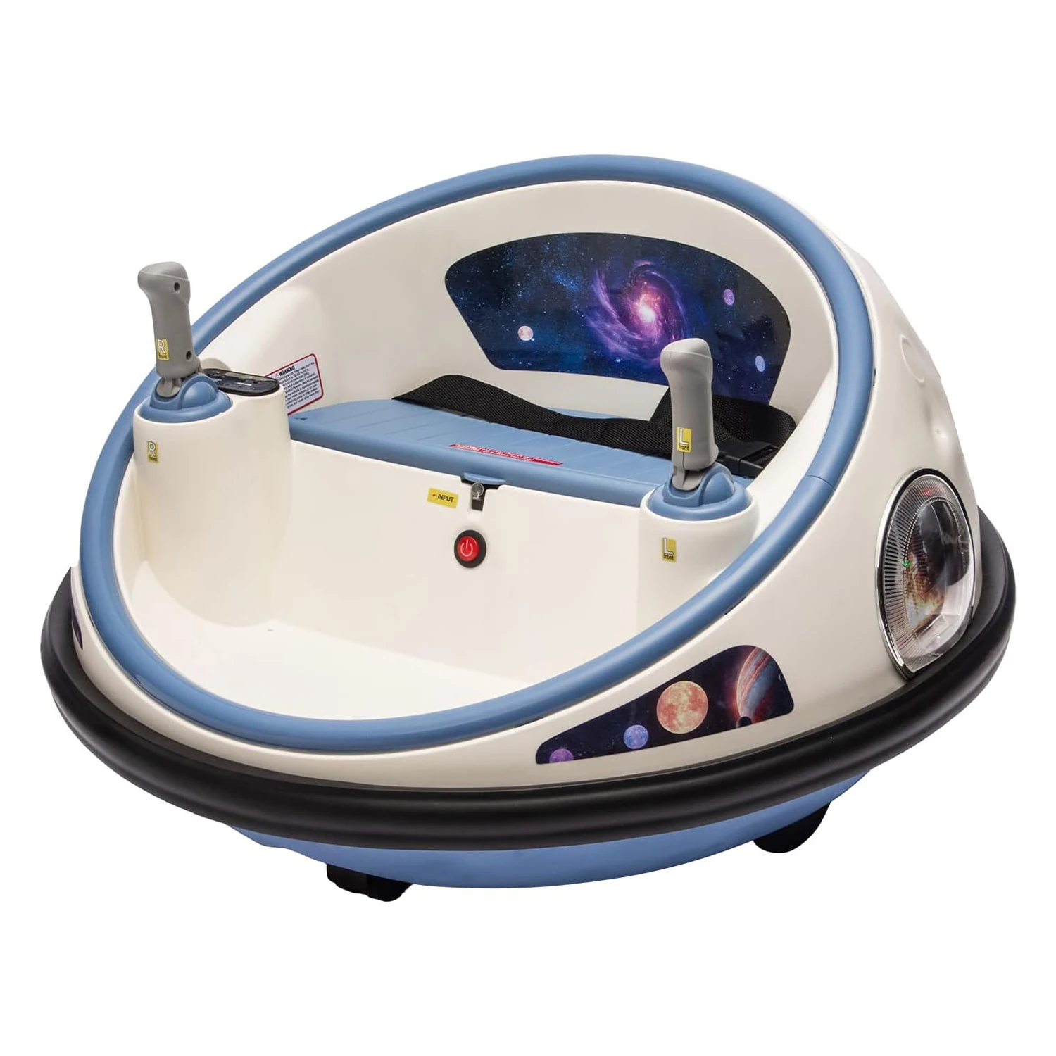 Coche de parachoques eléctrico para niños de 12 V con control remoto para padres, 360 °   Spinning & Music, 2 modos de velocidad, cinturón de seguridad, juguetes para niños