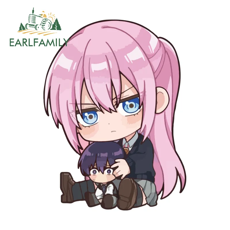 EARLFAMILY Shikimori Motorcycle Stickers Popular Anime Item Car Wiper DIY Decal Waterproof Scratch Proof PVC VAN Decoration
