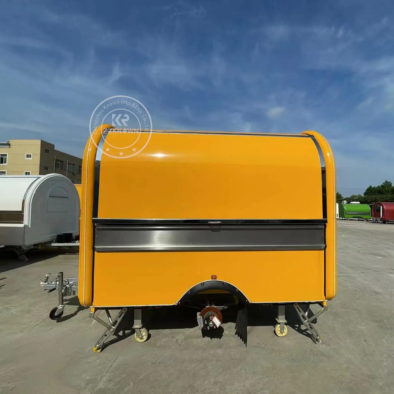 New Style Yellow Customized  Mobile Food Truck Trailer Bar