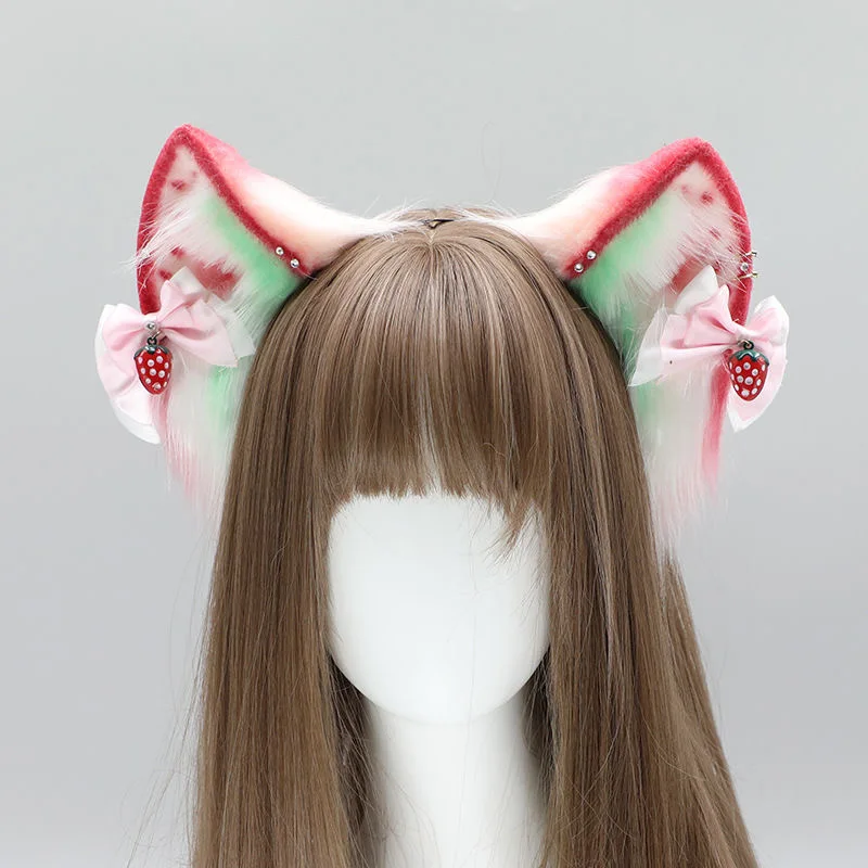 Volpe pelosa Gatto Lupo Cosplay Ragazza Fascia per capelli Natale Festa di Halloween Peluche Lolita Anime Puntelli per prestazioni Cos Accessorio per fascia per capelli