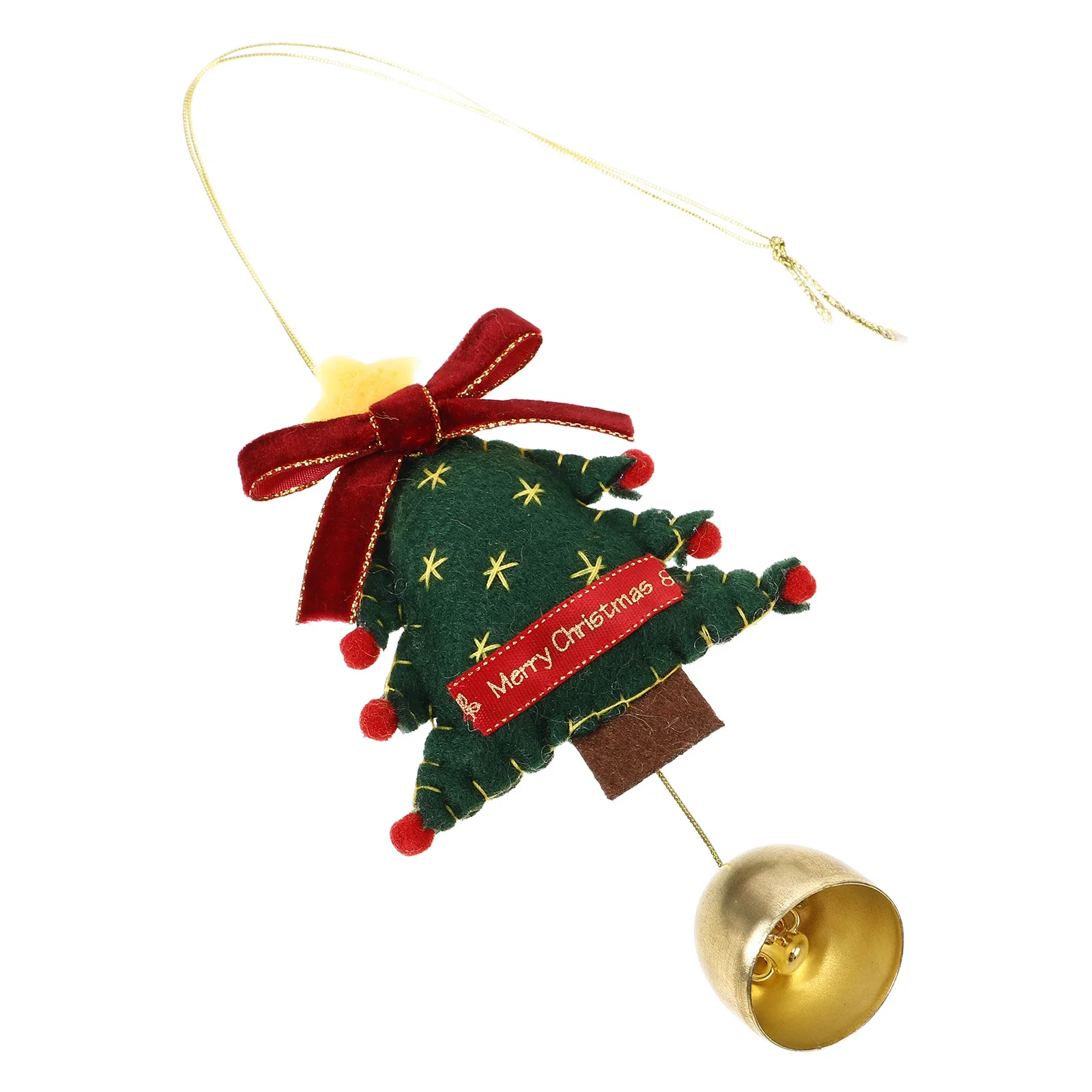 

Handmade Wool Felt Christmas Ornament Bell Style Xmas Tree Decor Hanging Festive Home Party Decoration Holiday Seasonal Decor