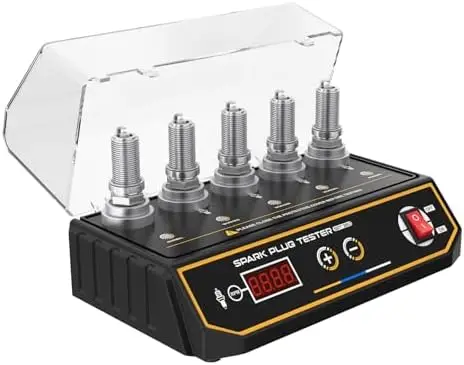 

5-Hole Spark Plug Tester SPT360 - Adjustable 200-9999RPM, Ignition Coil & Spark Plug Analyzer Tool