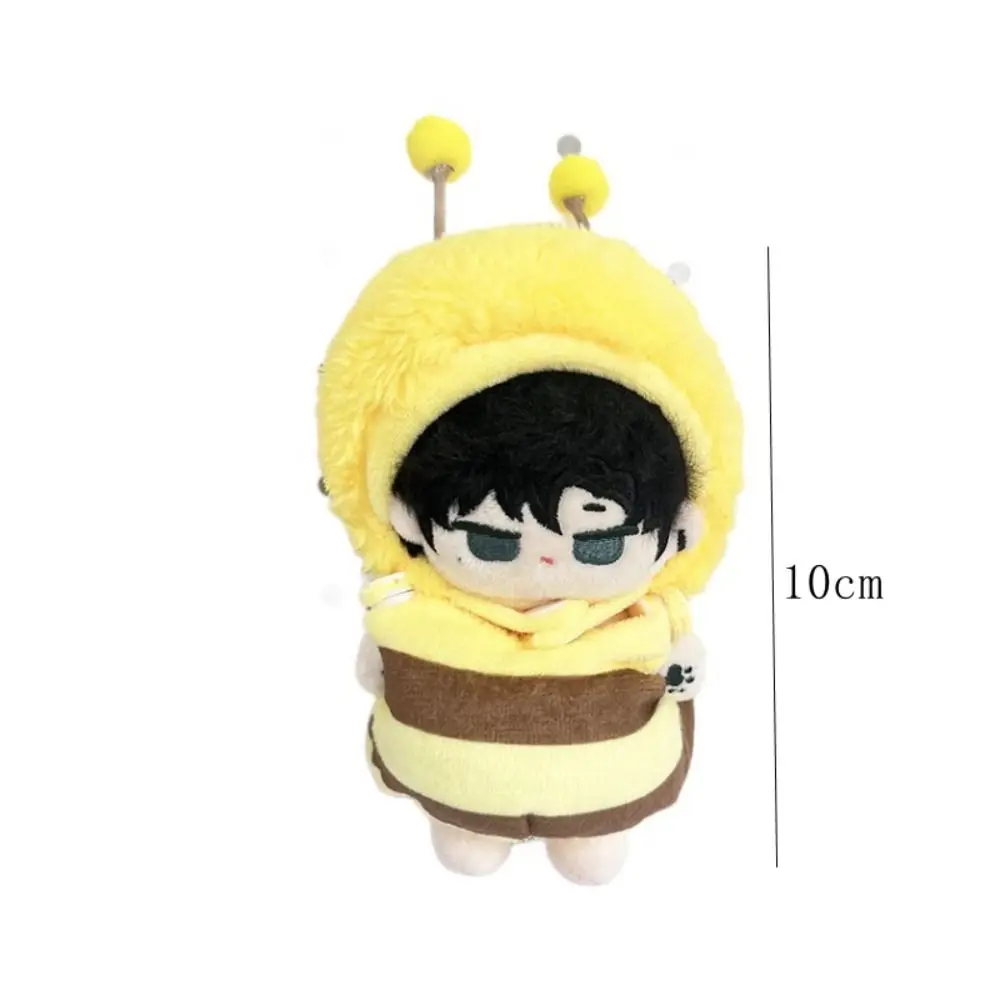 Shark and Bee 10cm Cotton Doll Clothes Cartoon Jumpsuit 10cm Idol Doll Outfit Multicolor Two Piece Suit Doll Changing Dressing